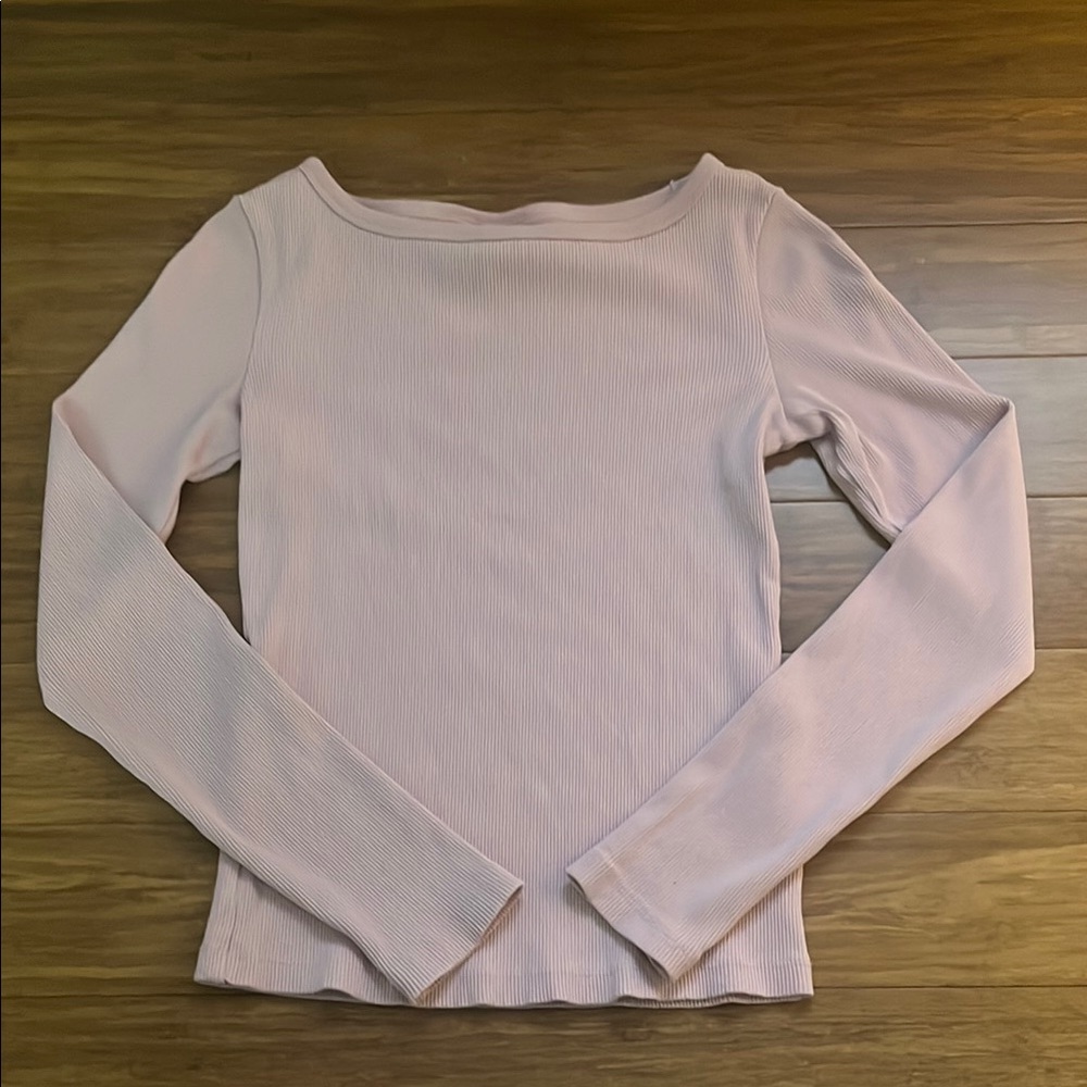 Universal Thread Pink Fitted Long Sleeve Blouse